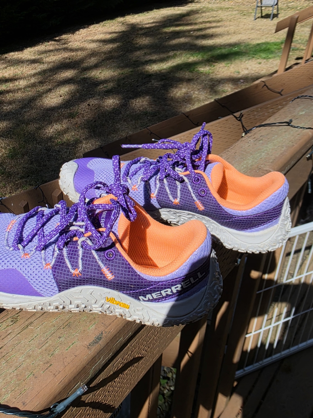 Merrell Women's Lavender Purple & Neon Orange Trail Sneakers